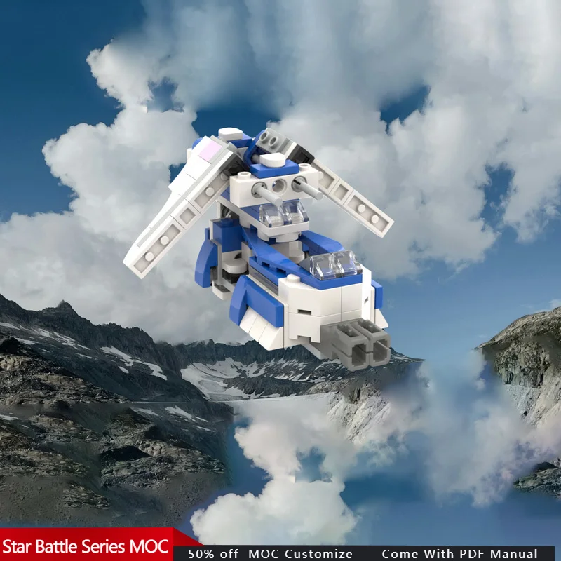 125 pièces Star Fighting Republic Gunship/microfighter LAAT-2x75391 alternative MOC personnaliser modulaire bricolage jouet cadeau d'anniversaire