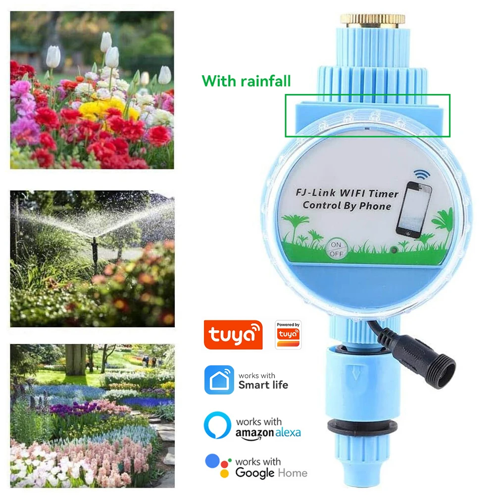 Tuya Smart Garden Automatic Watering Sprinkler Irrigation Timers WiFi Smart Faucet Water Valve Controller for Alexa Google