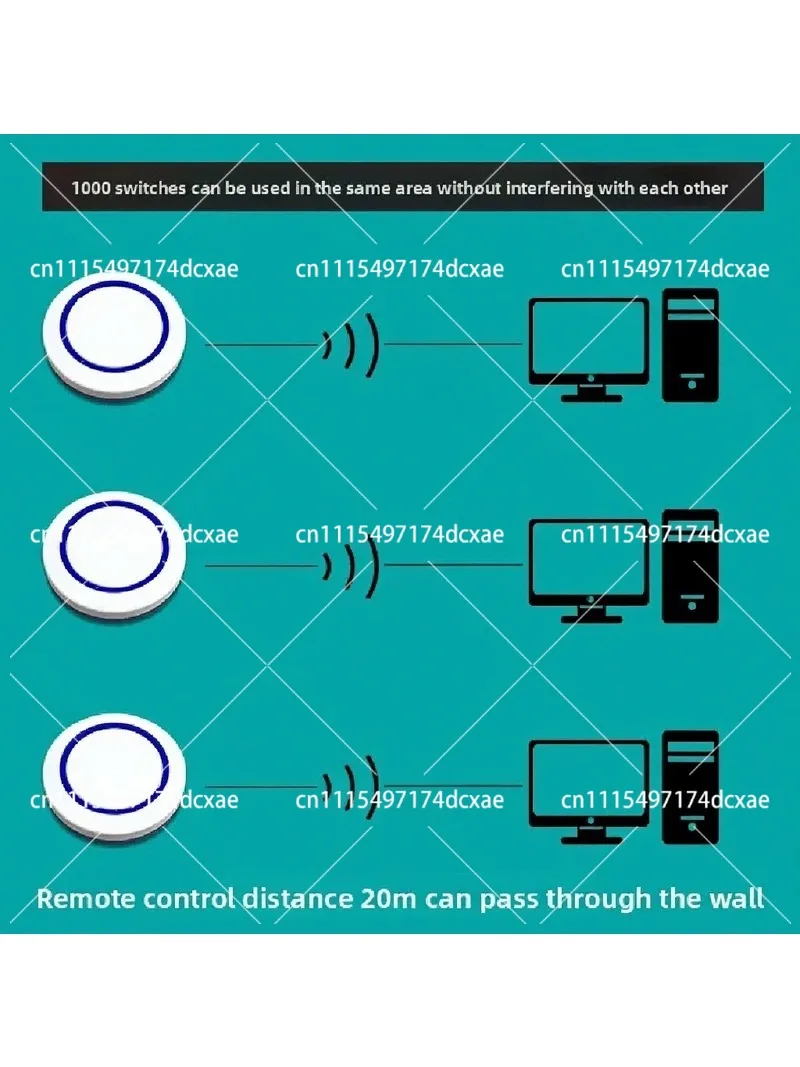 External PC Power Button Wireless Remote Switch for Desktop Computer Motherboard On Off