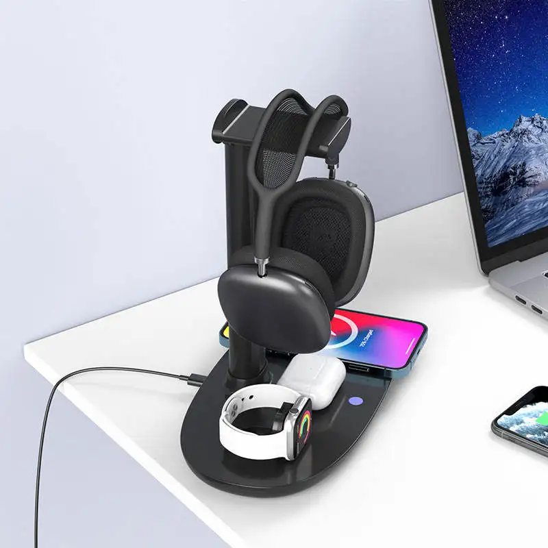 Multi-function Wireless Charger for Headphones AirPods Max Charging Stand Wireless Charger