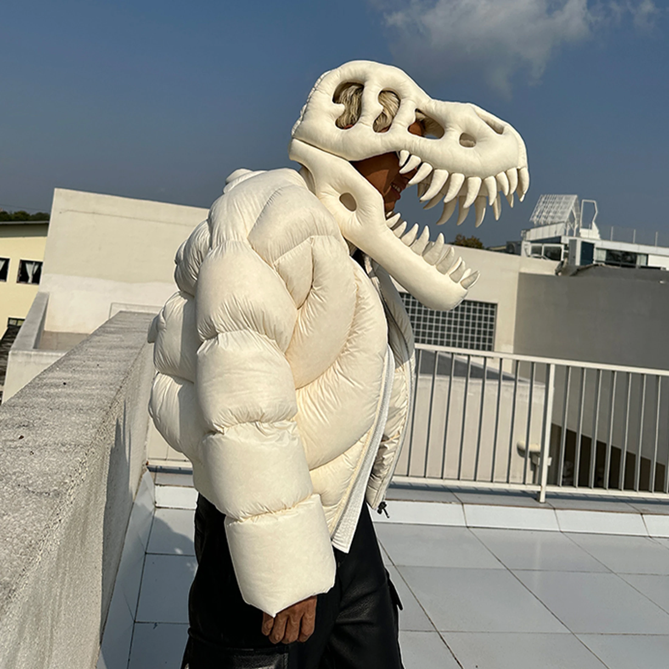 NIGO Men's And Women's Fall And Winter Fashion 3D Decoration Down Jacket Ski Suit White Duck Down #nigo8862