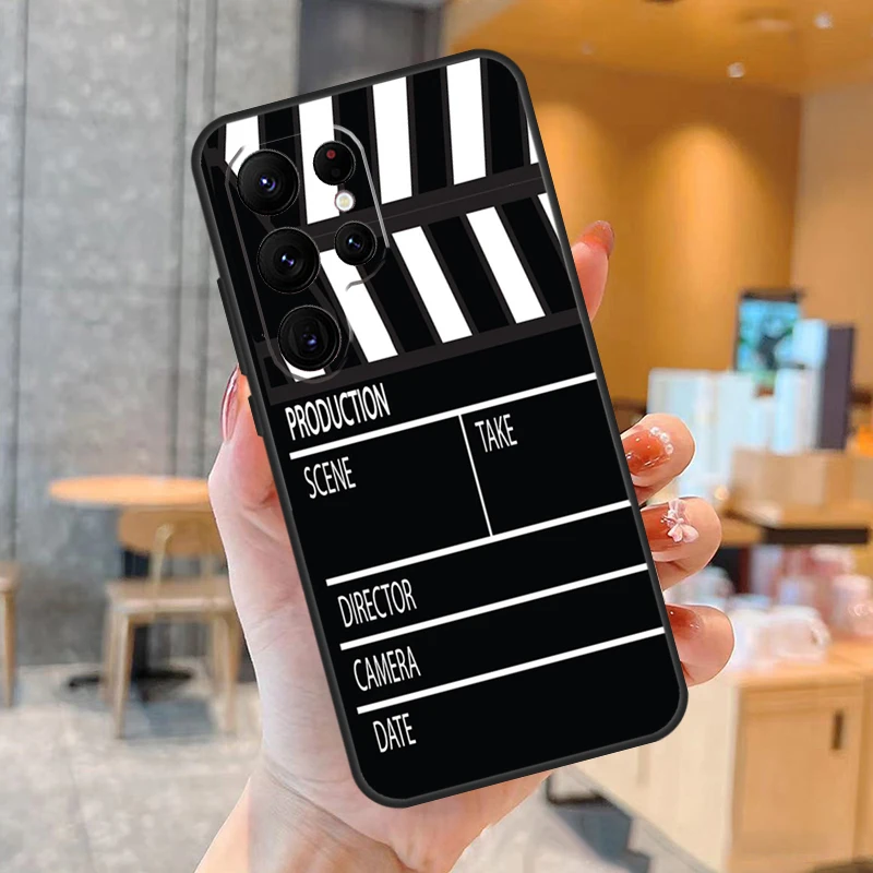 Clapper Board Case For Samsung Galaxy S23 S22 Ultra S20 S21 FE S9 S10 Note 10 Plus Note 20 Ultra Cover