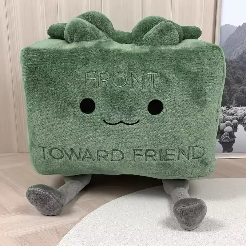 2026 Clay the Claymore Plush Doll Kawaii Green Square Doll Pillow Accessories Gift Collection Model For Kid Birthday Gifts