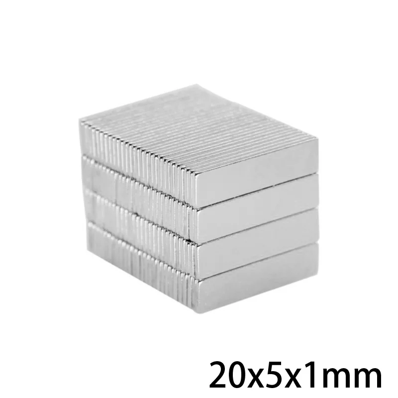 20x5x1 mm Cuboid Block Magnet 20*5x*1mm Strong Powerful Magnets 20x5x1mm For Home Refrigerators, Offices DIY 20*5*1