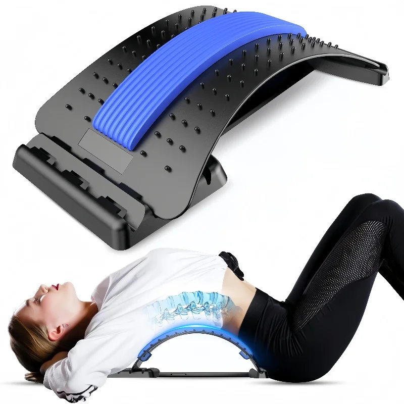 

Lumbar Support Stretcher Ergonomic High-Density Foam for Back Pain Relief Portable Home Office Adjustable Height for Men/Women