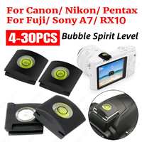 4PCS/Set Camera Bubble Spirit Level Flash Hot Shoe Protector Cover Cap For Canon Nikon Pentax Sony A7/ RX10 Camera Accessories