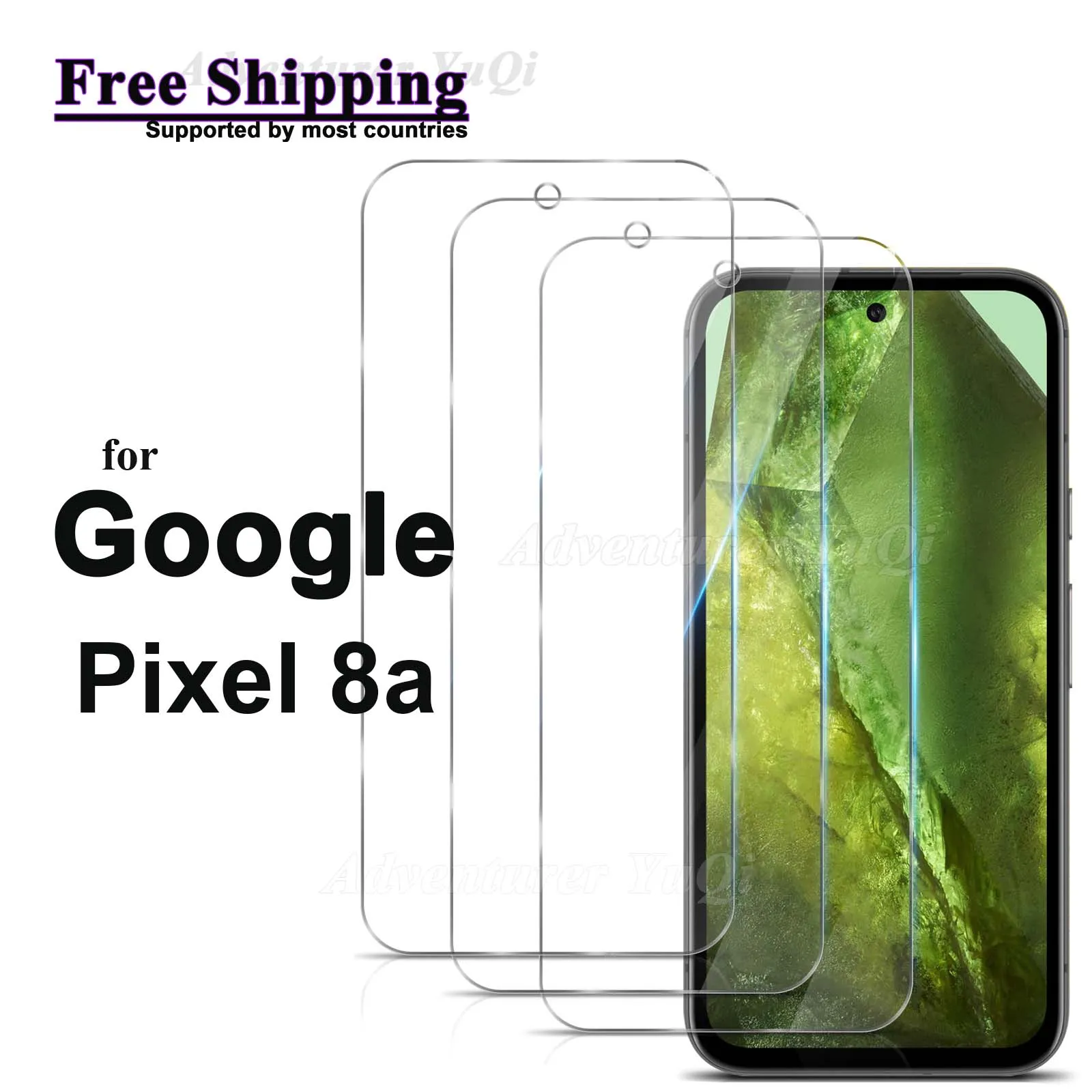 

Screen Protector for Google Pixel 8a Tempered Glass Crystal HD 9H Transparent Anti Scratch Case Friendly High Aluminum