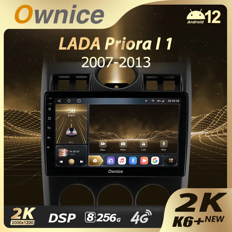 Ownice K6+ 2K for LADA Priora I 1 2007 - 2013 Car Radio Multimedia Video Player Navigation Stereo GPS Android 12 No 2din 2 Din