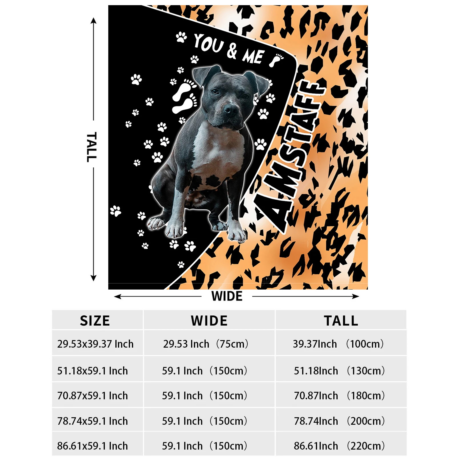 Amstaff Flannel Blankets Fashion Dog Leopard Splicing 3D Printed Throw Blanket Office Nap Travel Portable Quilt Dropshipping