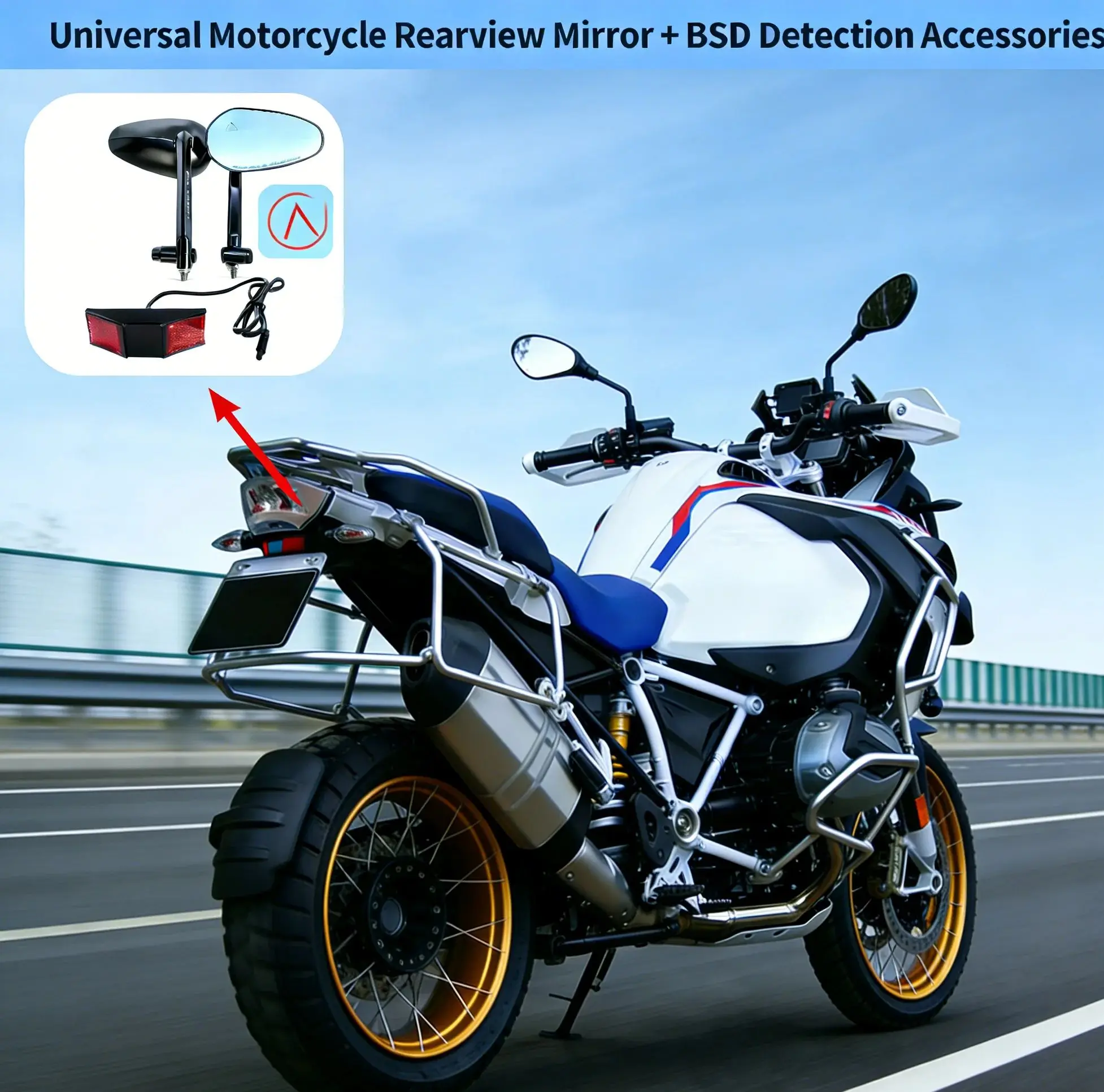 Motorcycle Safety Kit Direct Blind Spot Monitor Radar Waterproof Warning System Motorcycle Accessories For BMW R1250GS 1200 ADV