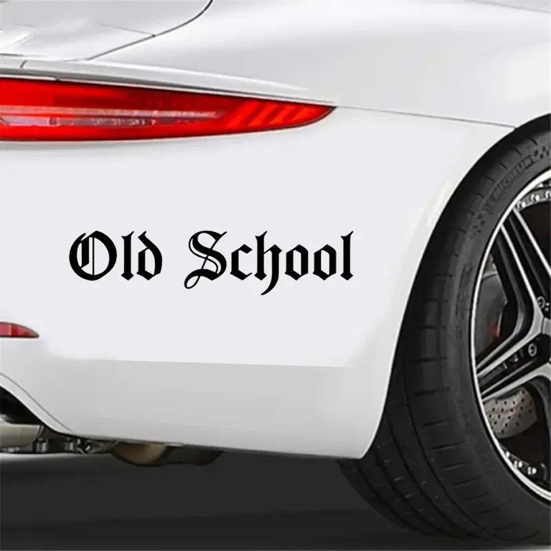20x4.5cm Old School Adhesive Decal Weatherproof Vinyl Sticker for Bumper, Rear Windshield, Car Body Decorative Accessories