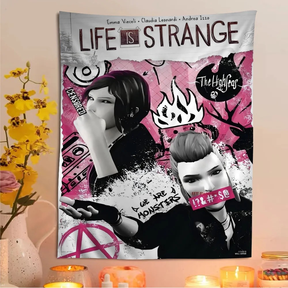 الحياة غريبة قبل العاصفة لعبة فيديو الرسم البياني نسيج لغرفة المعيشة ديكور المنزل ديكور فني للمنزل
