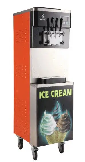 

Free ice cream powder 1 bag ！18L/h 3 flavors ice cream machine ！ Hot sale mini soft ice cream powder mix maker vending machine