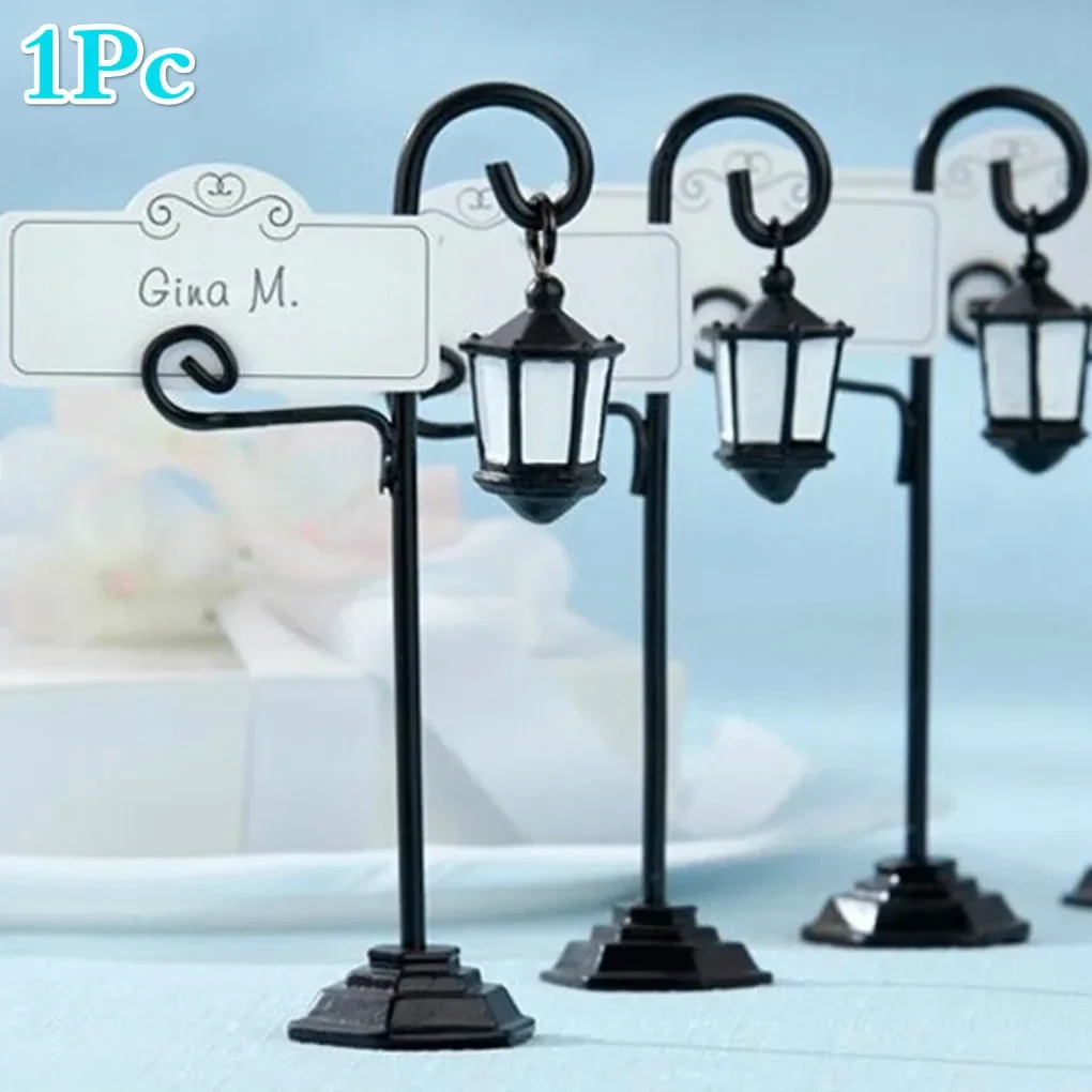 1 Piece Set Street Lamp Shape Wedding Gift Party Reception Holder Number Seat Card Name Holder Seat Card Decoration Supplies