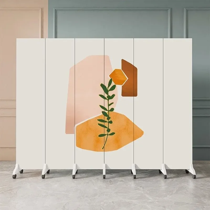 Modern Foldable Room Divider Screen Portable Privacy Partition for Living Room Bedroom Hotel Entry Simple Mobile Space