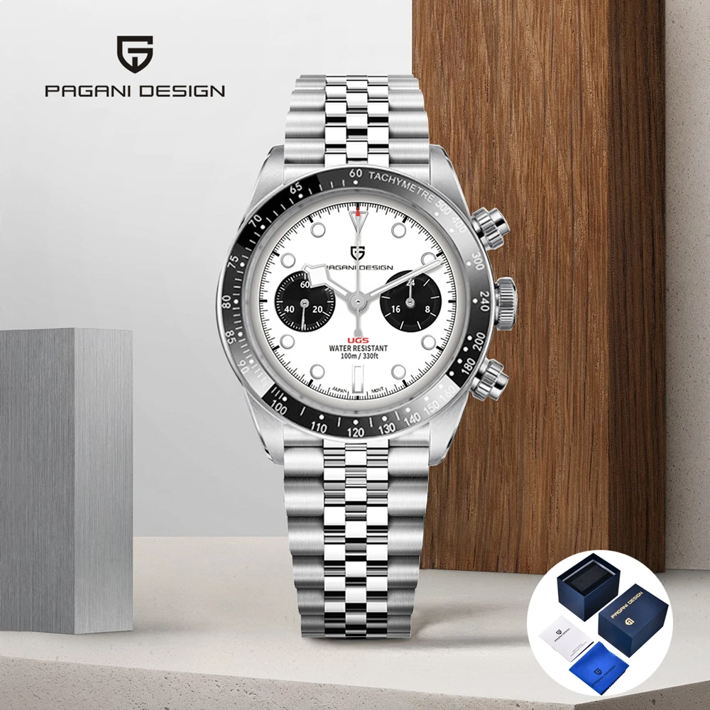 

PAGANI DESIGN Retro Panda Men's Watches Luxury Quartz Watch For Men Multifunctional Chronograph Wristwatch AR Sapphire Luminous