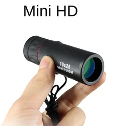 Pocket Mini Monoculars 10x25 High Magnification HD Portable Camera Single Pass Sight Glasses Outdoor Small Monocular Telescope