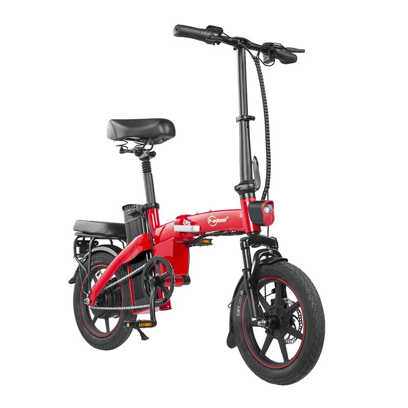 EU UK US Warehouse Cheap Mini Folding Electric Moped EBike 48V Lithium Battery Aluminum Alloy Frame From China Manufacturers view 5