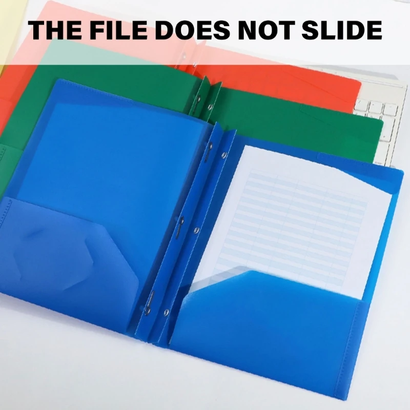 10Pcs Two Pocket Folders with Business Card Holder, Two Pocket Folders With 3 Prong, Letter Size Paper Folder For Office