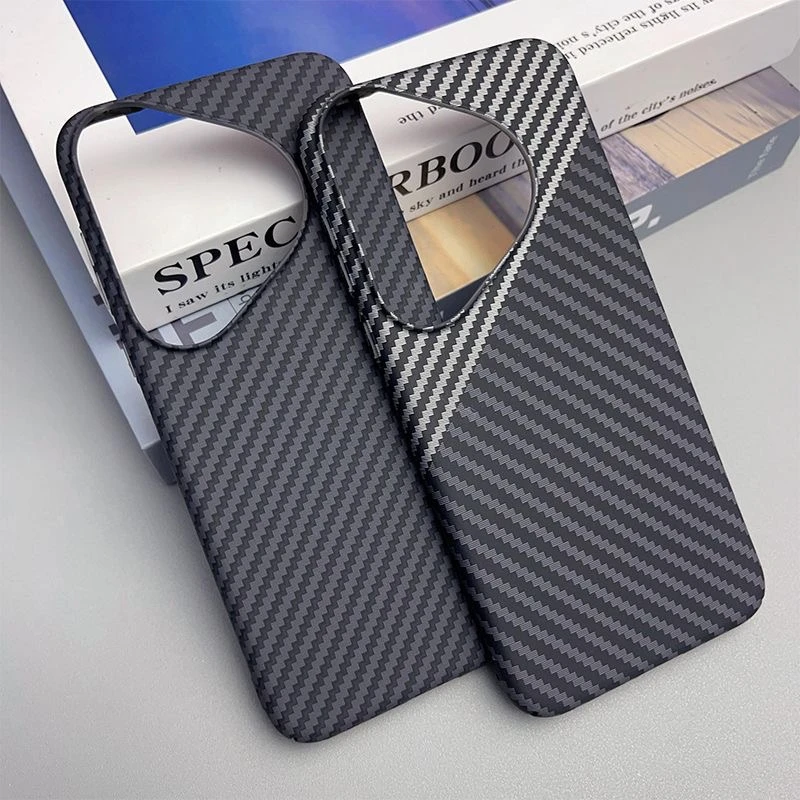 Cover For Huawei Pura 70 Ultra Pura 80 Pro Plus Slim Thin Case PC Carbon Fiber Texture Pattern Matte Hard Phone Case Shell