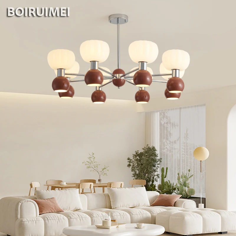 Retro Nordic Living Room 3/6/8Heads Led Chandeliers Creative Hall Restaurant Bedroom Study Home Decor Light AC 85-220V Luminarie