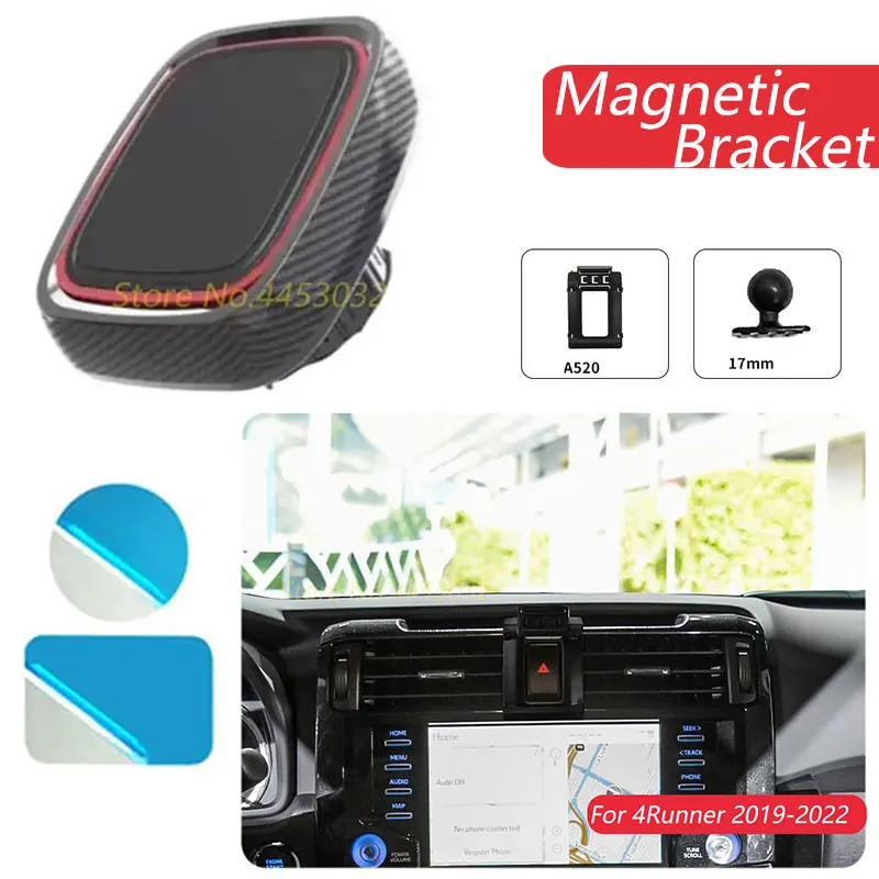 Magnetic Car Phone Holder For Toyota  4Runner 2019-2022 GPS Strong Magnet Mount Holder With Base Interior Accessories