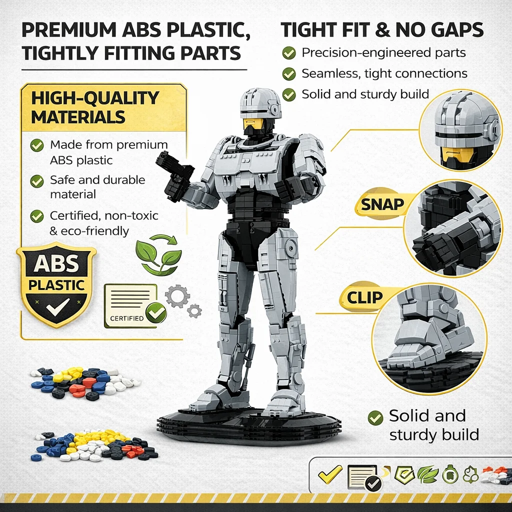 Klocki konstrukcyjne MOC Sci-F – Model Kit Robocop recenzja i cena