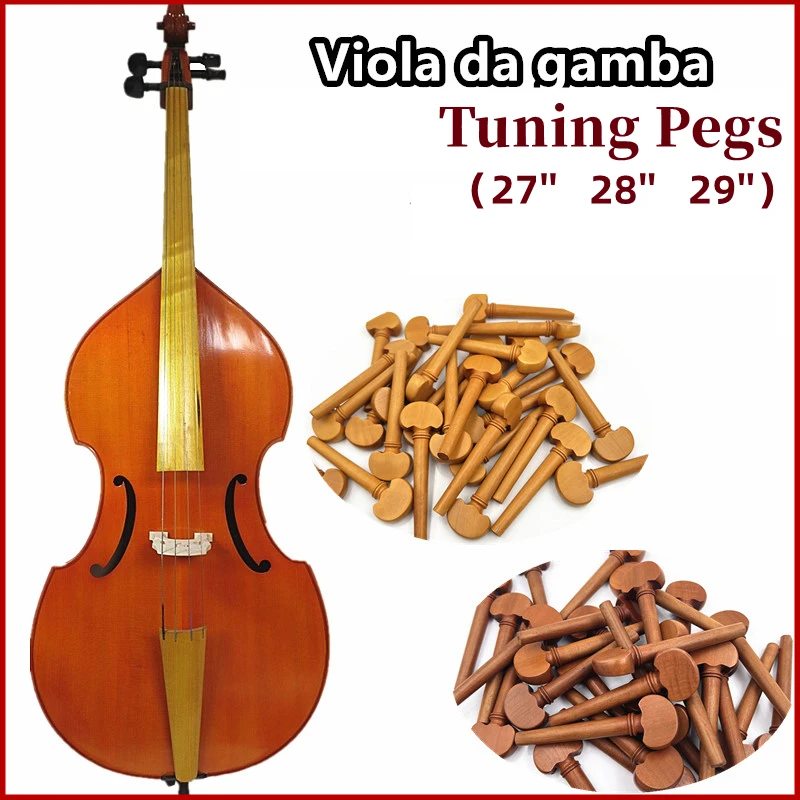 Clavijas profesionales de afinación de Viola da gamba, 7 piezas, 27 '', 28'', 29 '', piezas de madera de Jujube, accesorios de boj