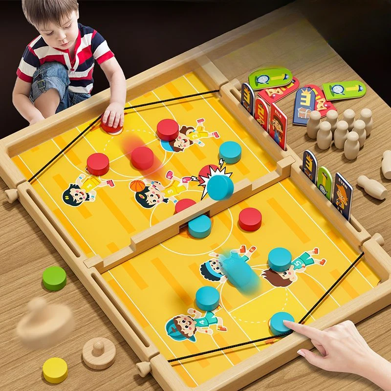 Mideer 10 In 1 Wooden Carrom Board Game Hockey Playing Chess 1~4 Players Challenge Battle Interactive Baby Children Kids 3Y+