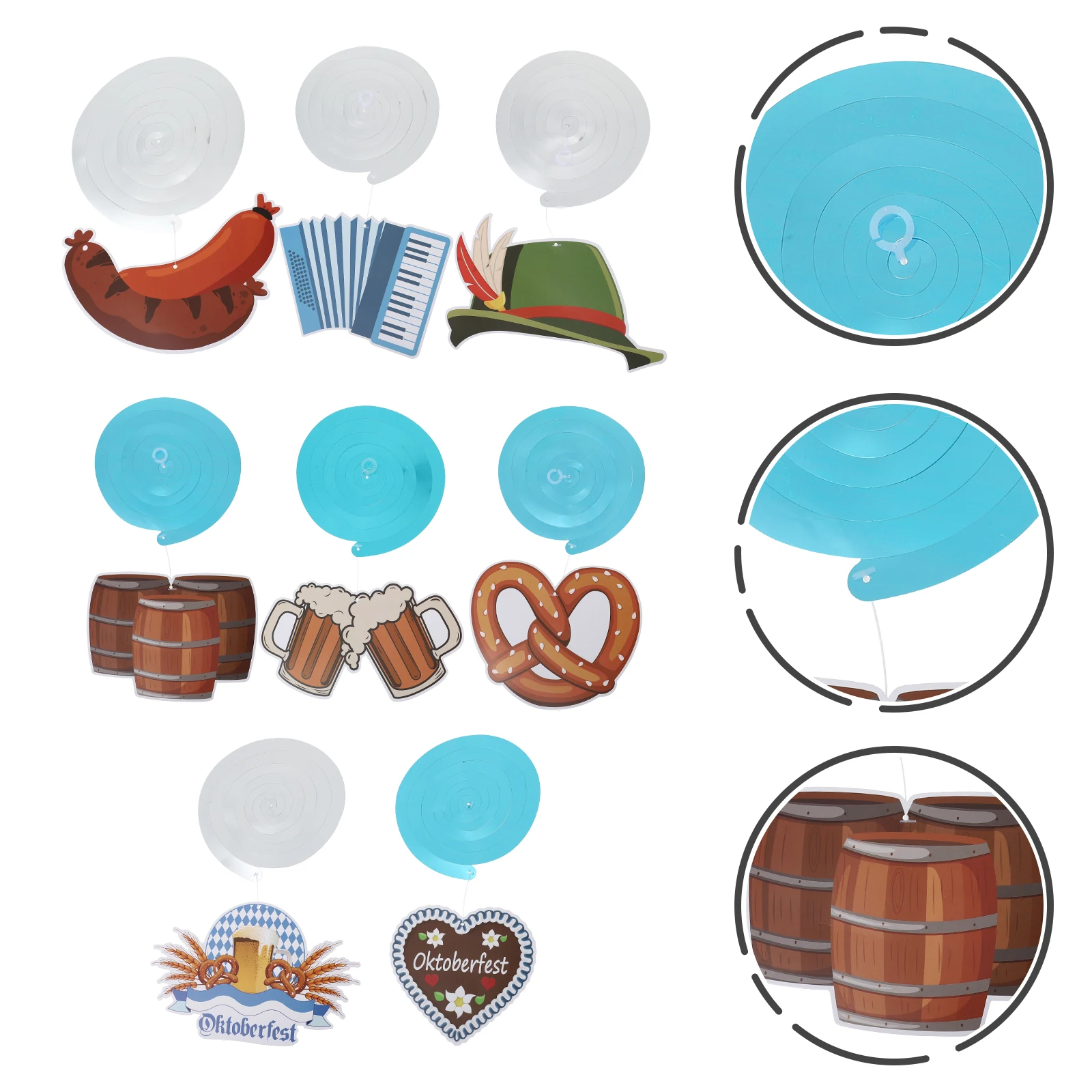

30pcs Oktoberfest Hanging Swirl Decors Set Paper Party Decor For Beer Festival Indoor Outdoor Use Hanging Decor Party Supplies