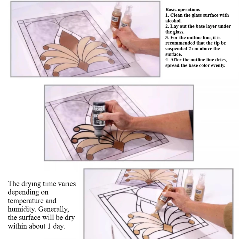59ml Glasmalerei-Pigmente Handgemachtes DIY Keramik-Handwerk Glas Handmalerei Färbemittel/Malpigmente – Detail 8