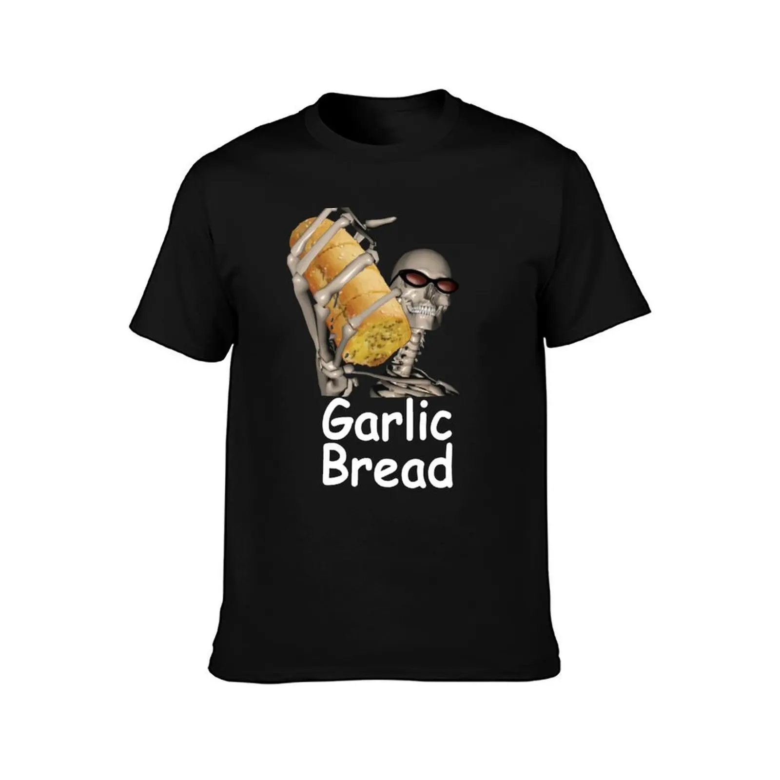 garlic bread T-Shirt, Summer Casual Cotton Tee, Oversized Streetwear Tops, Vintage Graphic Print, Loose Fit Short Sleeve