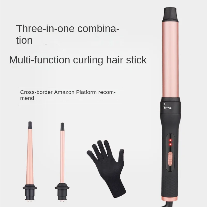 Big wave curling iron, barber shop 19mm big wave three-in-one curling iron combination set. hair curler  hot brush