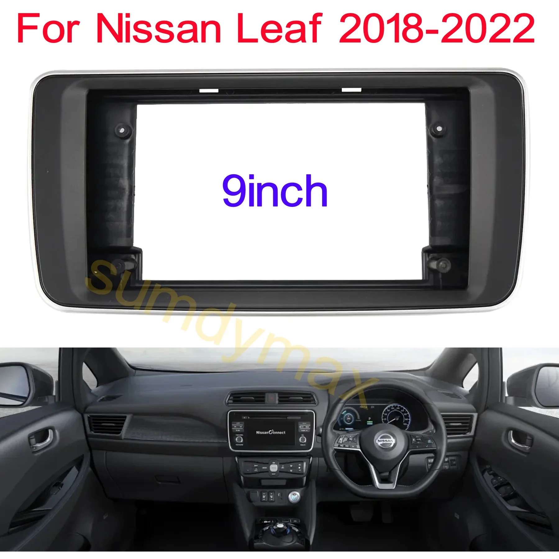 

9 Inch 2 Din Car Radio Fascia For Nissan Leaf 2018 2019 2020 2021 Head Unit DVD Android Player Stereo Panel Dash Frame