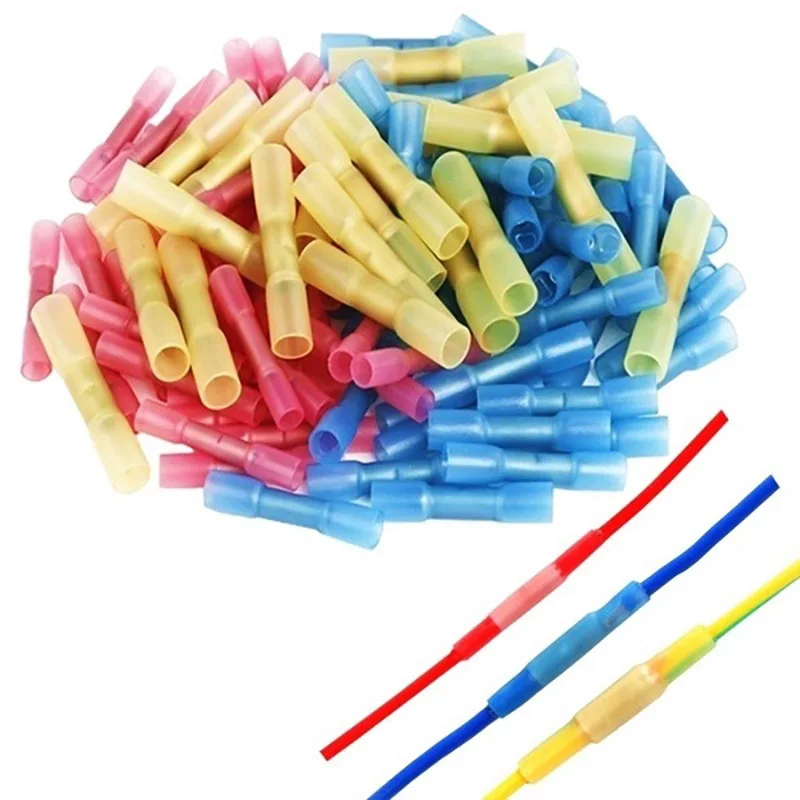 100-teiliges Schrumpfschlauch-Set, mehrfarbig, verschiedene Spezifikationen, Rot 40, Blau 40, Gelb 20, Gruppenbox mit Schrumpfhülsen für Elektronik