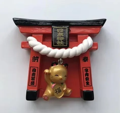 New Handmade Painted Japanese Fuji Mountain Sumo Dance 3D Fridge Magnets Tourism Souvenirs Refrigerator Magnetic Stickers Gift