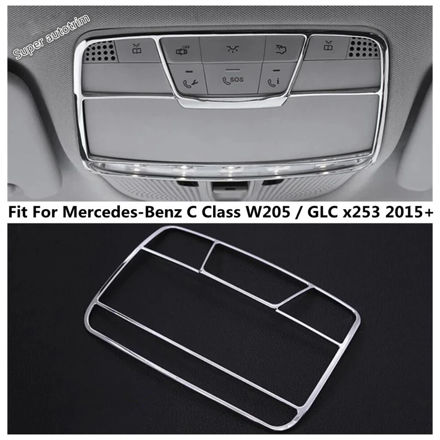 

Roof Reading Lights Lamps Frame Decoration Cover Trim For Mercedes Benz C CLASS W205 / GLC X253 2015 - 2021 Interior Accessories