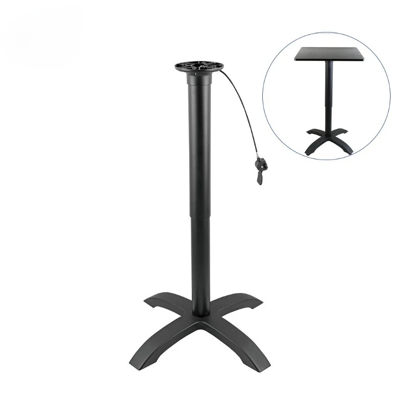 Modern and stylish aluminium pneumatic standing desk frame with adjustable height and foot pedals