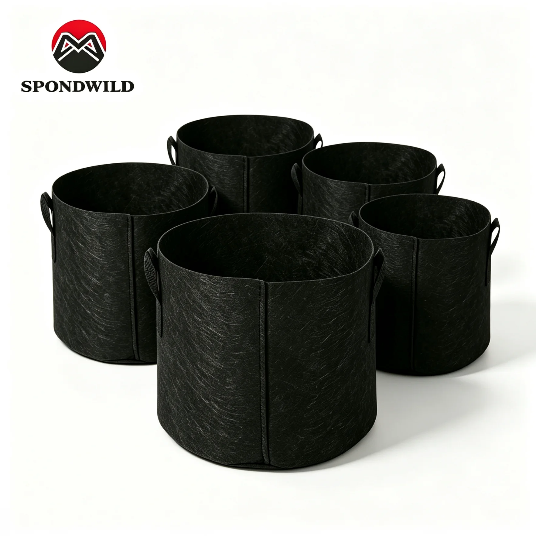 5-Pack 7 Gallon Plant Grow Bags Fabric Pots with Handles, 260G Fabric, Excellent Drainage, Healthy Root Growth