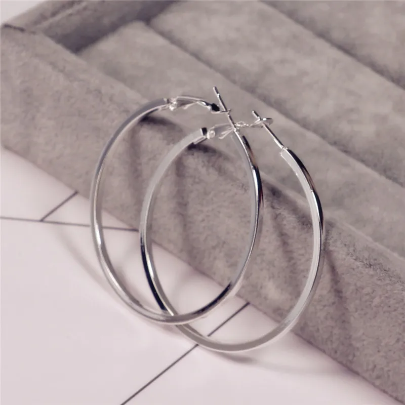 BLIJERY New Fashion Big Hoop Earrings for Women Brincos Punk Jewelry Arete Thick Round Circle Earrings Boucles d'oreilles