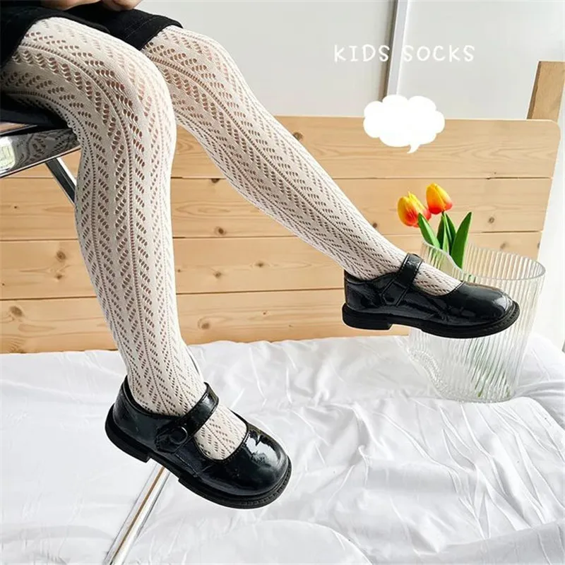 

Sweet Princess Style Girls' Pantyhose Summer Breathable Thin Baby Girl's Pantyhose Casual Solid Color Children's Leggings Socks
