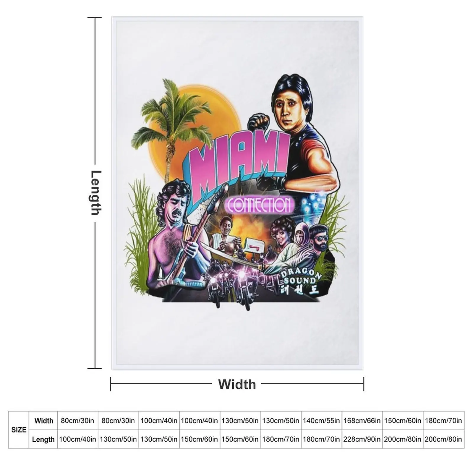 Miami Connection T-Shirt Throw Blanket couch cozy soft plush fuzzy picnic outdoor blanket