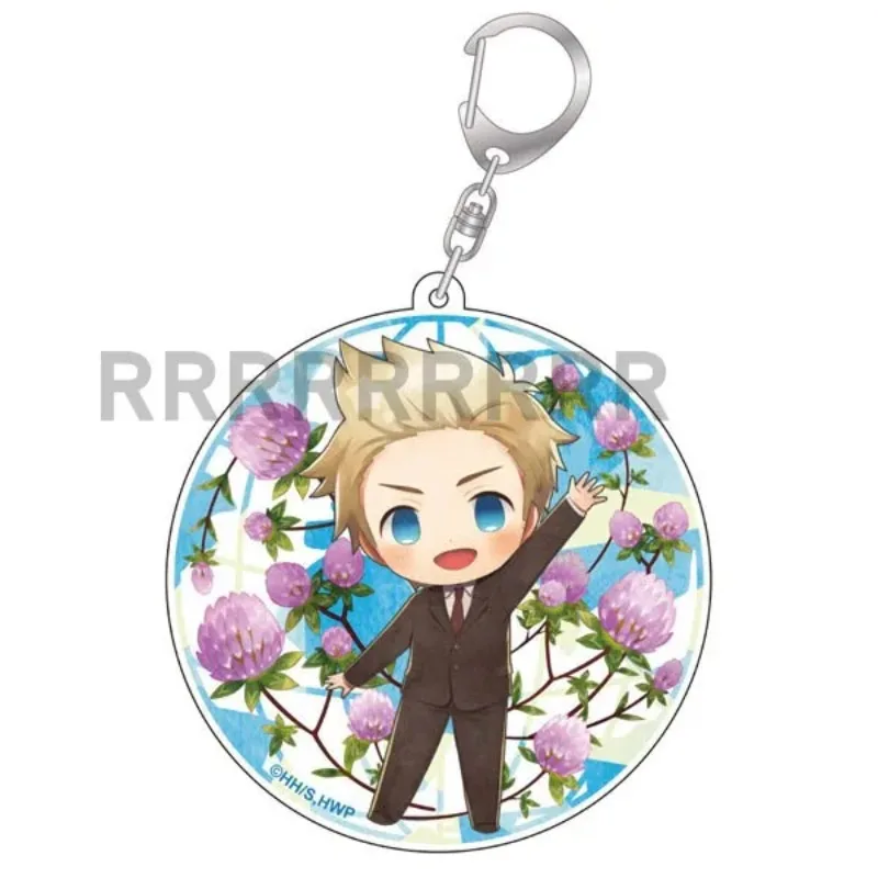 Game APH Japan France Russia England Germany America Italy Keychain Doll Anime Acrylic Keyring Pendant for Gift