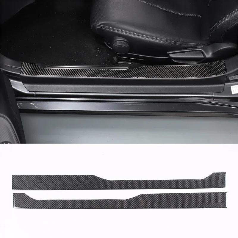 For Mazda MX-5 2016-2023 Soft Carbon Fiber Car Door Sill Protection Sticker Welcome Pedal Protection Cover Car Accessories