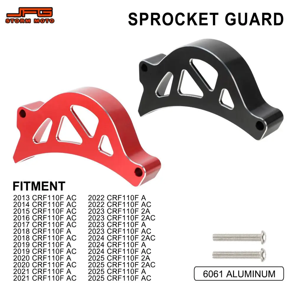 

Защитный кожух цепи для зубчатой звездочки, защитный кожух для мотоциклов CNC для CRF110F AC 2013-2025 CRF110F A 2018-2025 CRF110F 2AC 2023-2025