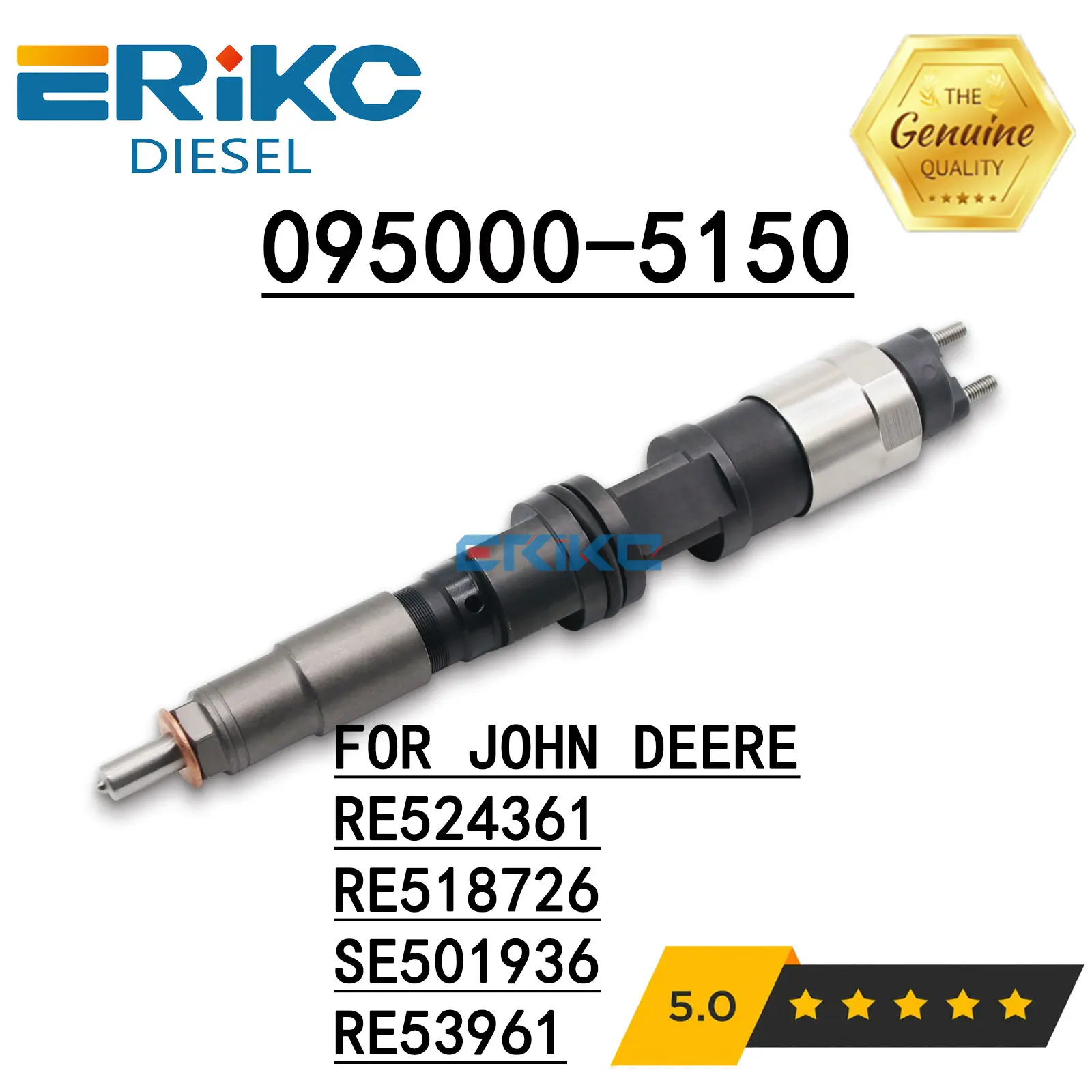 095000-5150 Diesel Engine Injector 095000-5151 Common Rail Injector for DENSO JOHN DEER RE524361 SE501936