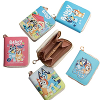 Cartoon The Dog Bluey Bingo Family Wallet Children Leather Coin Purse Student Universal Wallet Fashion Card Wallet Gifts