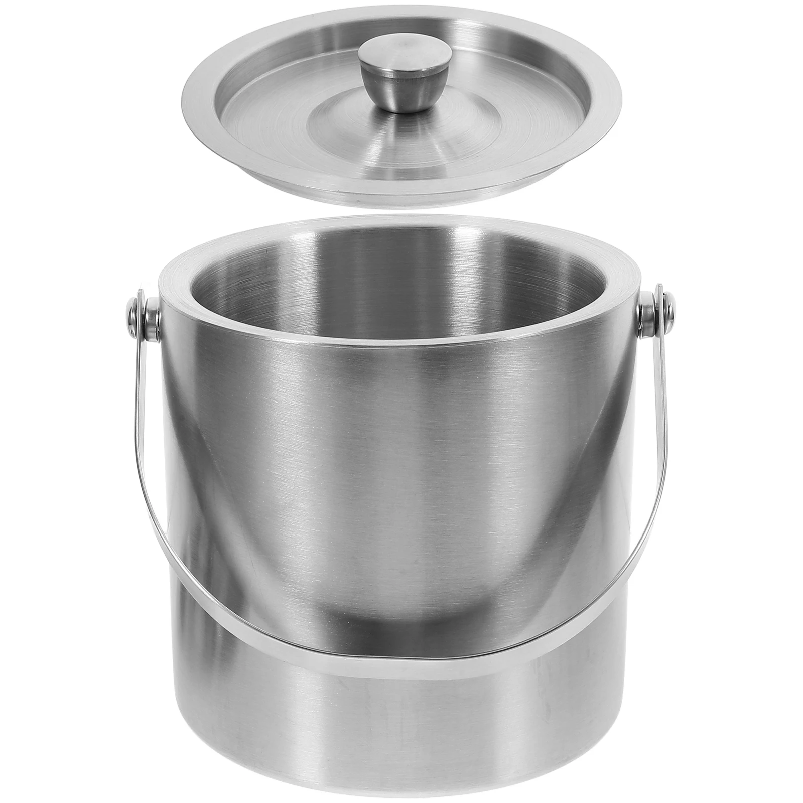 

Insulated Ice Bucket Stainless Steel Portable Cooler for Cocktail Bar Parties Drink Buckets Beer Storage Container