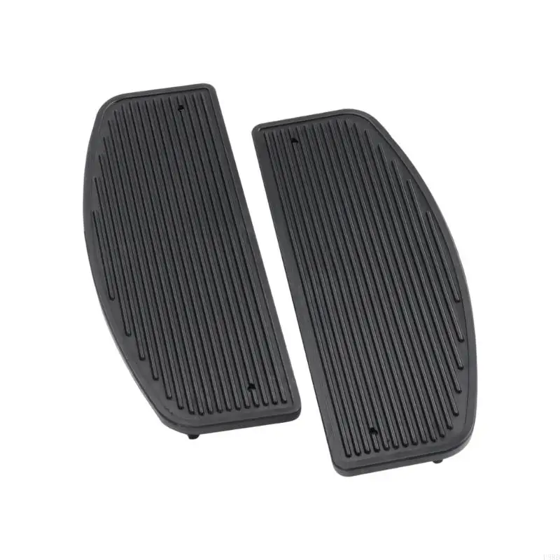  Floorboard Replacement Pads, D-Shape Rubber Insert Black Pair