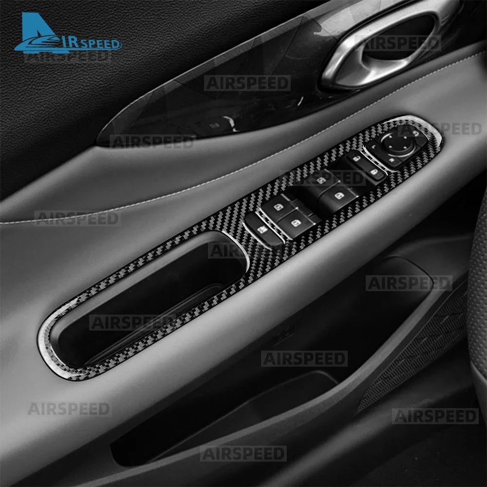 

Настоящая мягкая наклейка из углеродного волокна для новой Dodge Attitude GAC Empow 2024 2025 LHD, кнопка переключения подъема двери автомобиля, аксессуары для панели